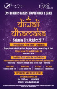 Diwali Dhamaka Blue Chilli Events at The Willows Ilford